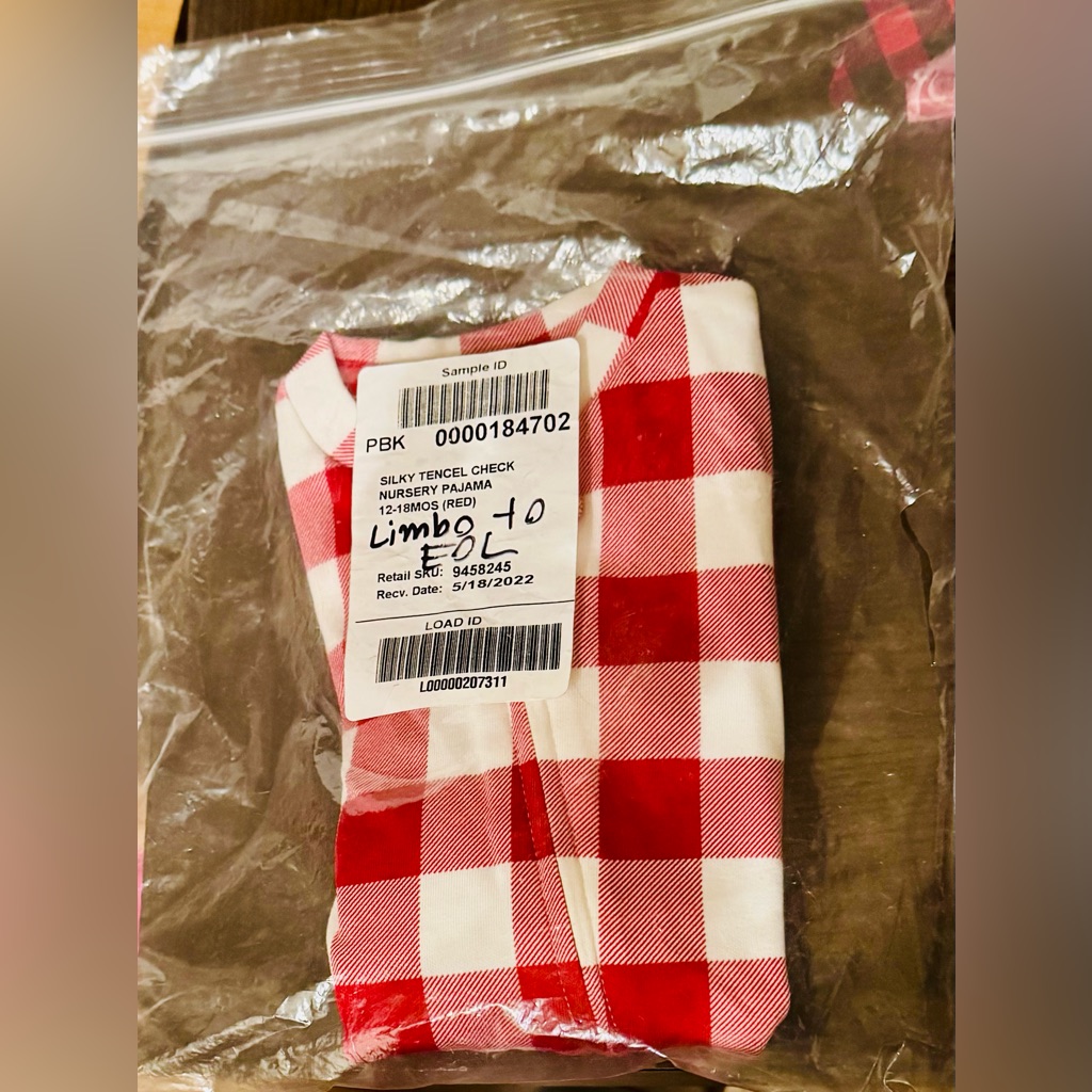 Nwt Pottery Barn Kids Size 12-18 M Tencel Buffalo Plaid Check Romper Pajamas — image 4 of 8